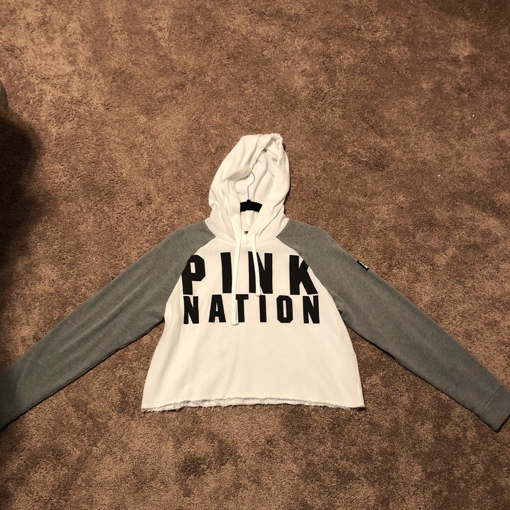 victorias secret cropped hoodie